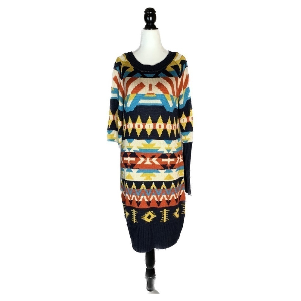 Jessica Simpson Sweater Dress Floklore Ethnic - Picture 7 of 14